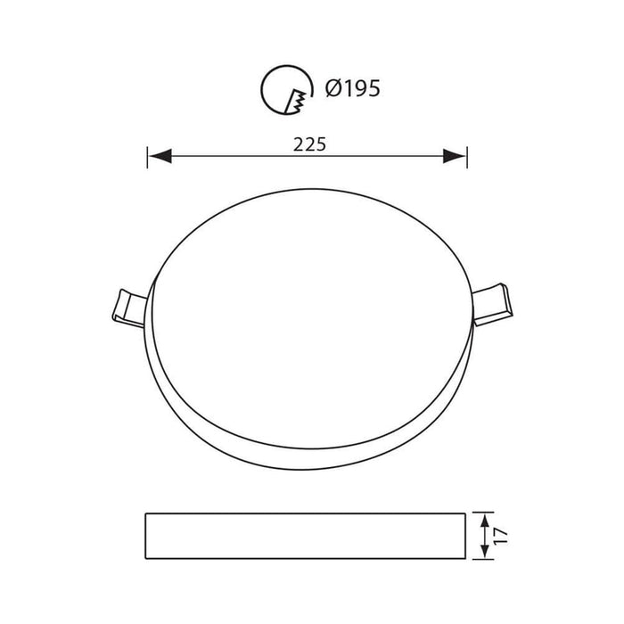 LED PANEL CIRCLE 36W F225 4000K 3600LM VIVALUX RONDO