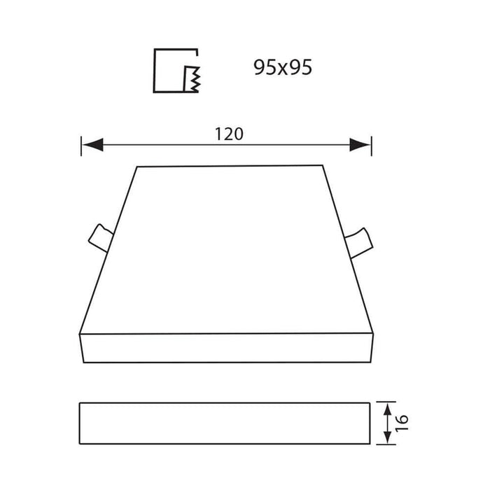 LED PANEL SQUARE 18W 4000K 1800LM VIVALUX QUADRA
