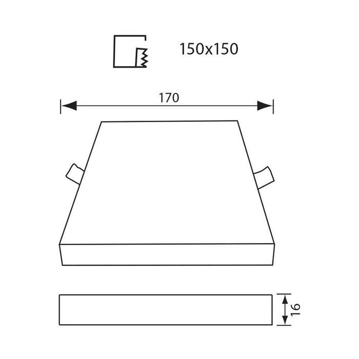 LED PANEL SQUARE 24W 4000K 2400LM VIVALUX QUADRA