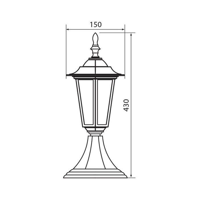 GARDEN LANTERN STANDING 40CM GOLDEN E27 VIVALUX MARIBOR