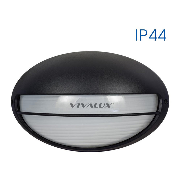GARDEN WALL LIGHT E27 IP44 BLACK VIVALUX PETRA