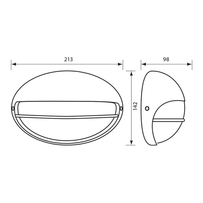 GARDEN WALL LIGHT E27 IP44 BLACK VIVALUX PETRA