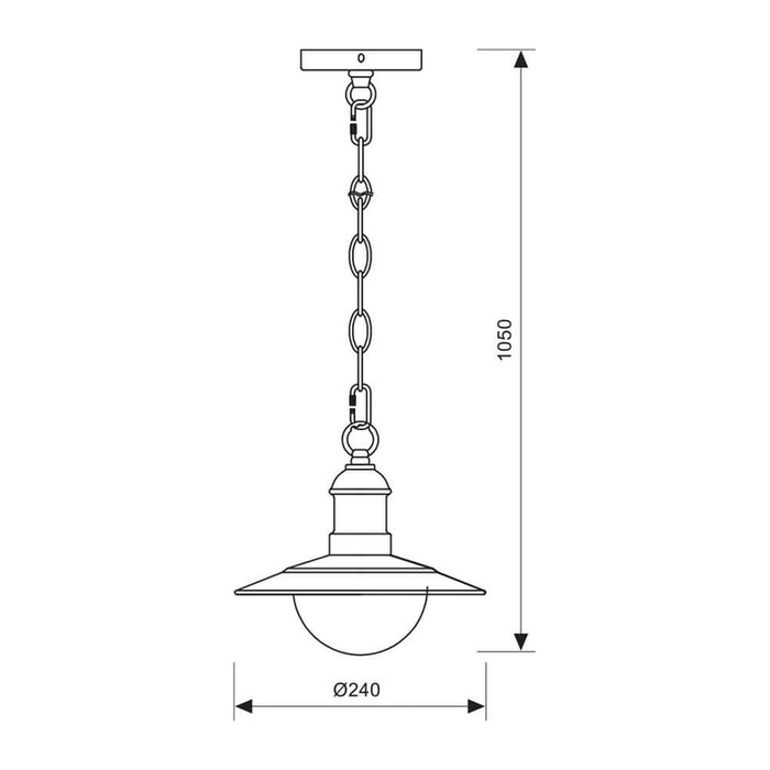 GARDEN HANGING LANTERN E27 IP4 WHITE VIVALUX RIVIERA