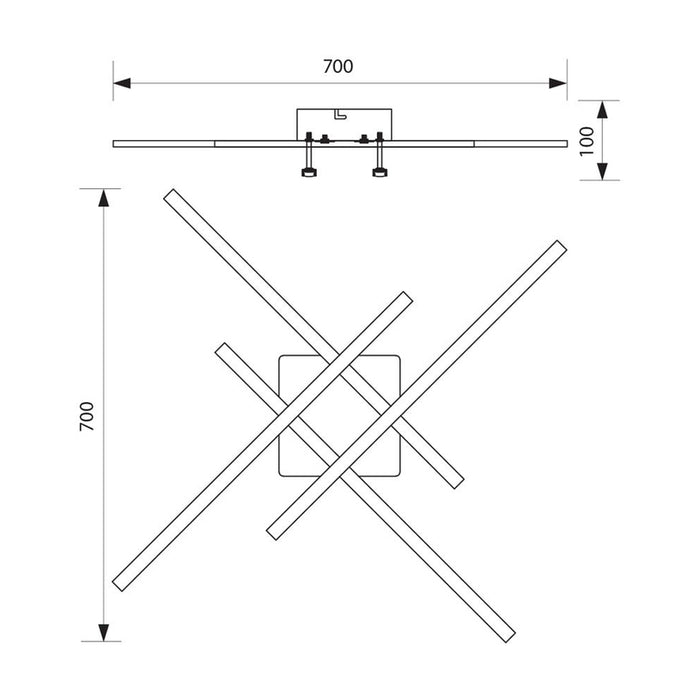 LED CEILING VECTOR 37W 4000K 1733 LM VIVALUX VECTOR