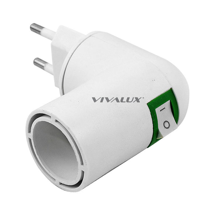 SOCKET E27 PLUG AND SWITCH FIXED IP20 VIVALUX