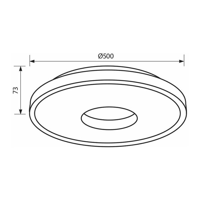 LED CEILING LAMP 75W 3000-6400K MULTIFUNCTIONAL+REMOTE VIVALUX ARIA