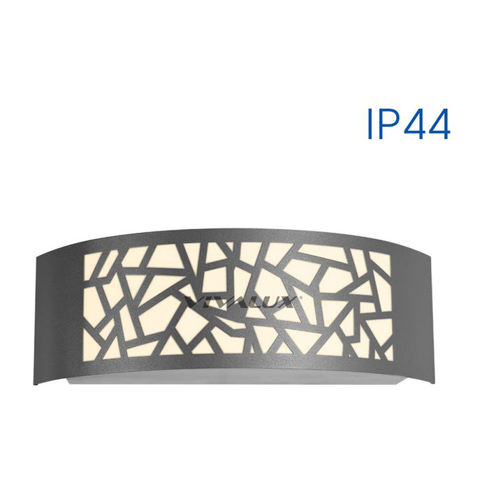 FACADE FIXTURE E27 IP44 PR DARK GRAY VIVALUX LUXOR