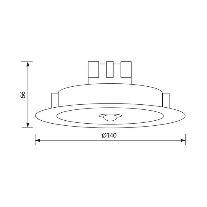 LED MOON FOR BUILT-IN WITH SENSOR 11W 4000K 1200LM VIVALUX DION