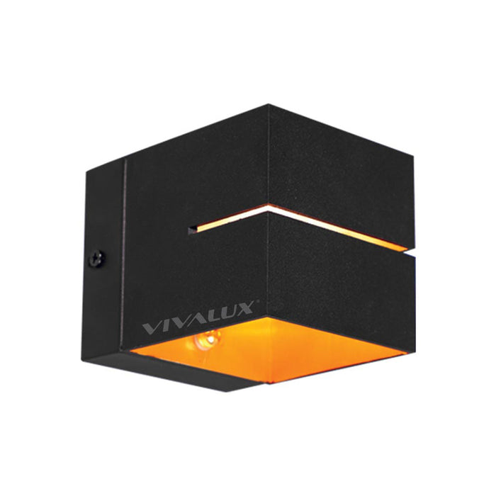 WALL SQUARE BLACK/GOLD VIVALUX ADEL