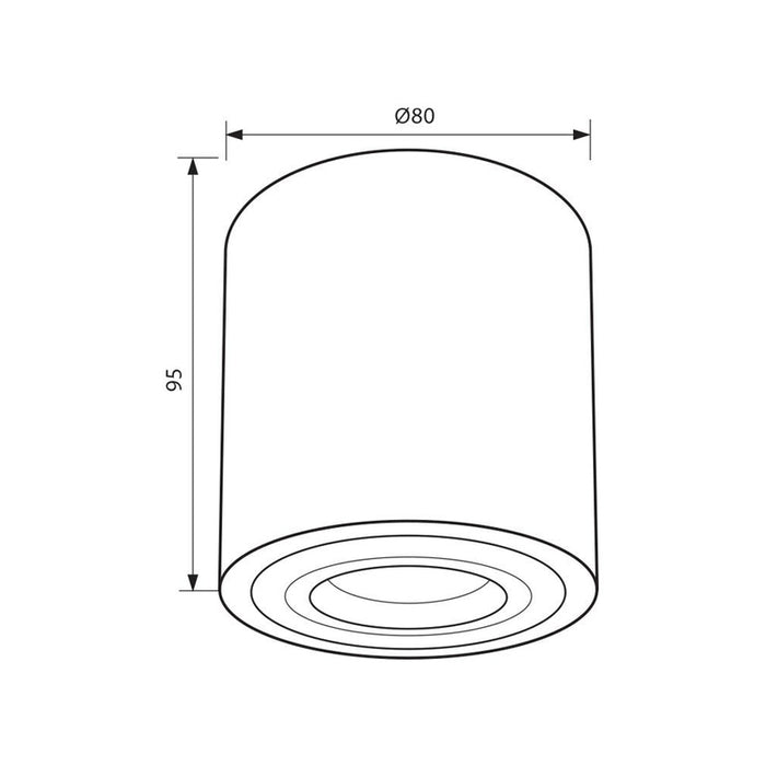 MOON FOR OUTDOOR MOUNTING GU10 BLACK IP54 VIVALUX INEZ