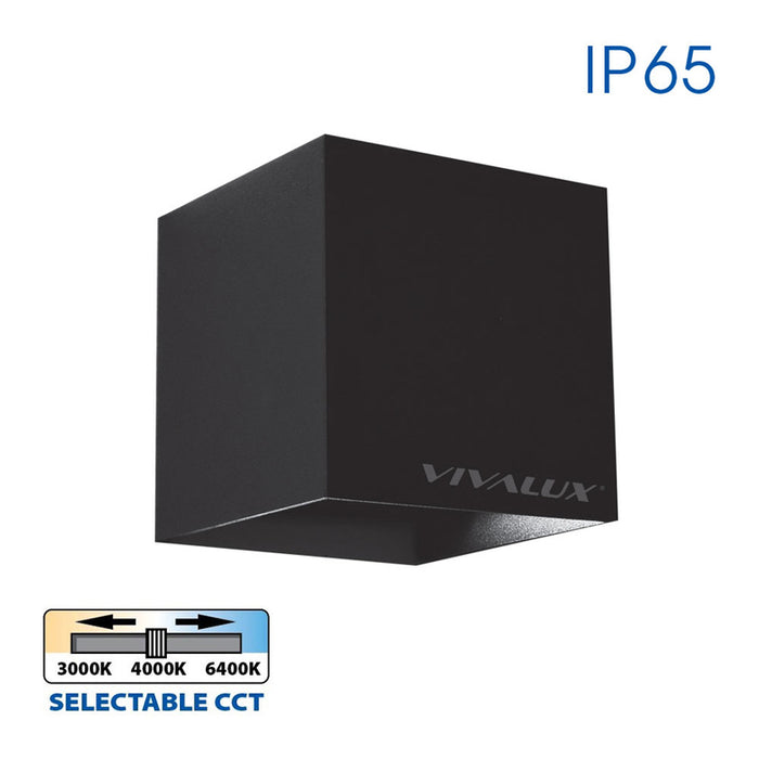 LED FACADE FIXTURE BI-DIRECTIONAL SQUARE 2X3W 4K IP54 VIVALUX STARK