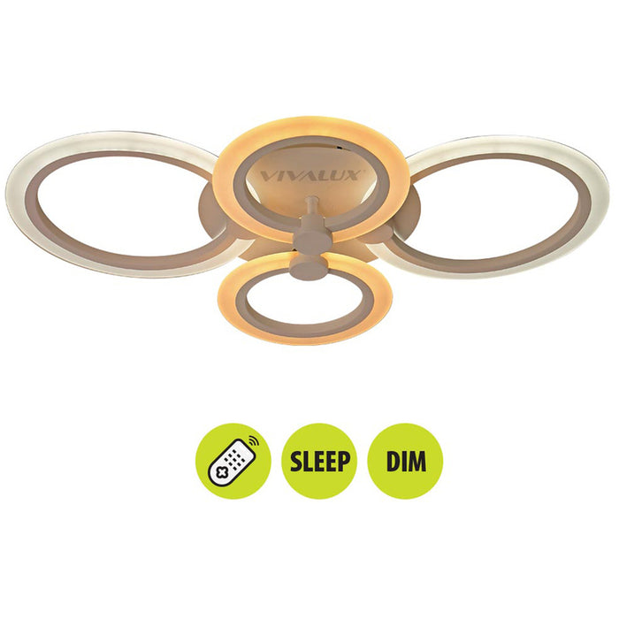 LED CEILING LAMP 51W 4000K WITH VIVALUX DOTS REMOTE CONTROL