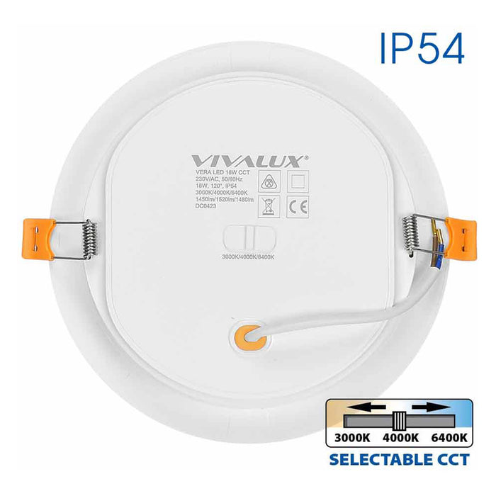 LED MOON 18W 3000K-4000K-6400K IP54 CIRCLE FOR BUILT-IN VIVALUX VERA