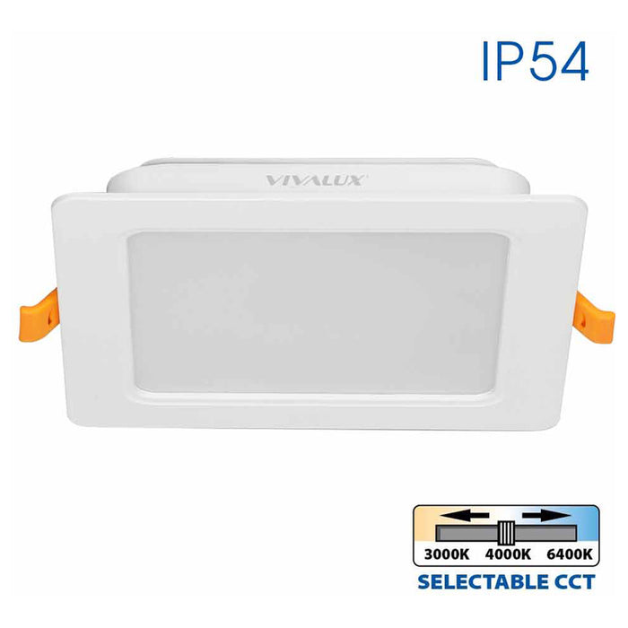 LED MOON 12W 3000K-4000K-6400K IP54 SQUARE FOR BUILT-IN VIVALUX KAPI
