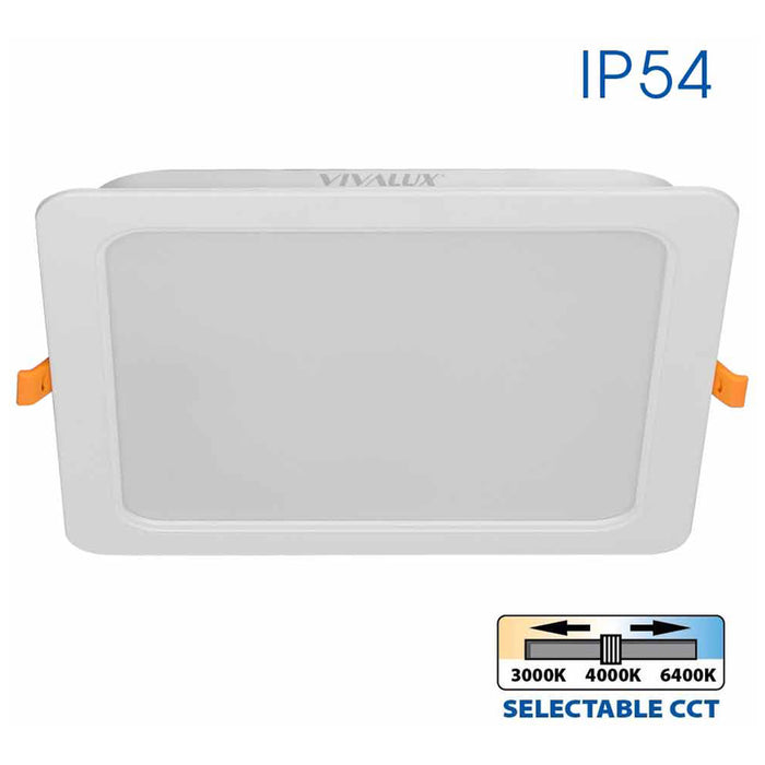 LED MOON 24W 3000K-4000K-6400K IP54 SQUARE FOR BUILT-IN VIVALUX KAPI
