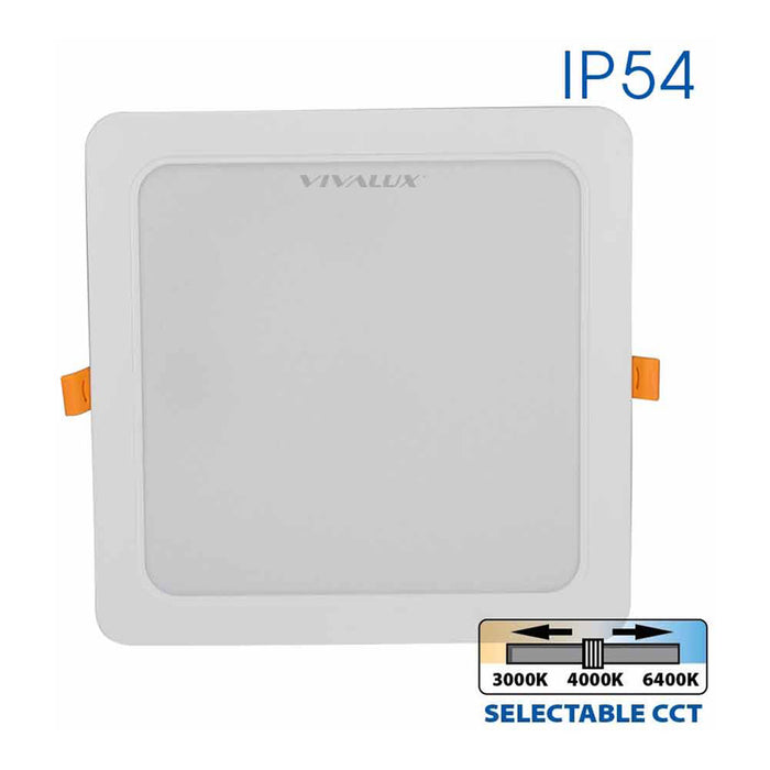 LED MOON 24W 3000K-4000K-6400K IP54 SQUARE FOR BUILT-IN VIVALUX KAPI