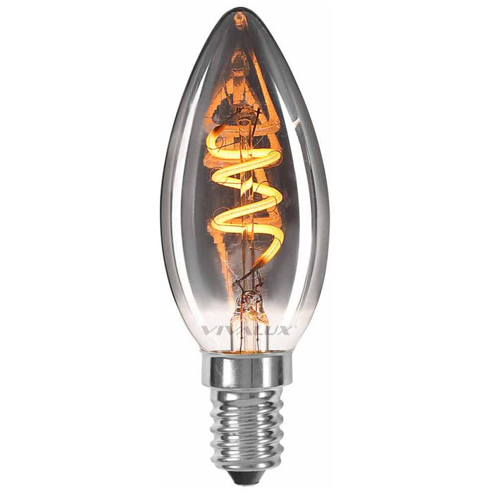 LED BULB E14 2W 1800K 50LM AFS60 FILAMENT VIVALUX FLICK SMOKE