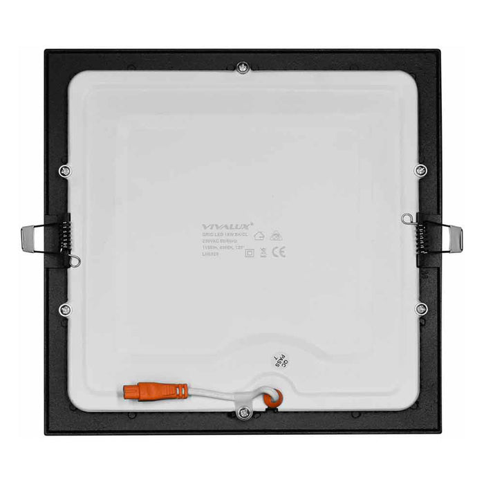LED PANEL 18W 4000K 1150LM BLACK VIVALUX GRID