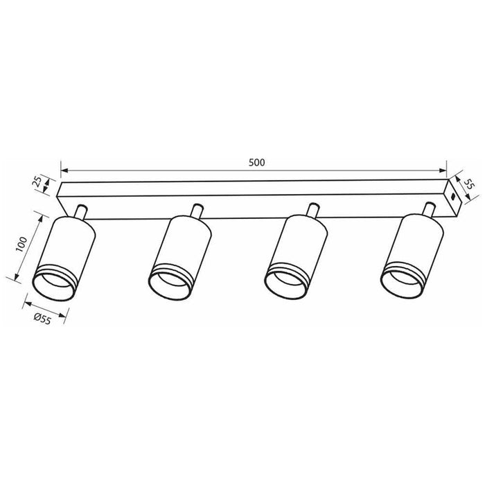 LED LINEAR SPOT 4XGU10 WHITE VIVALUX KING