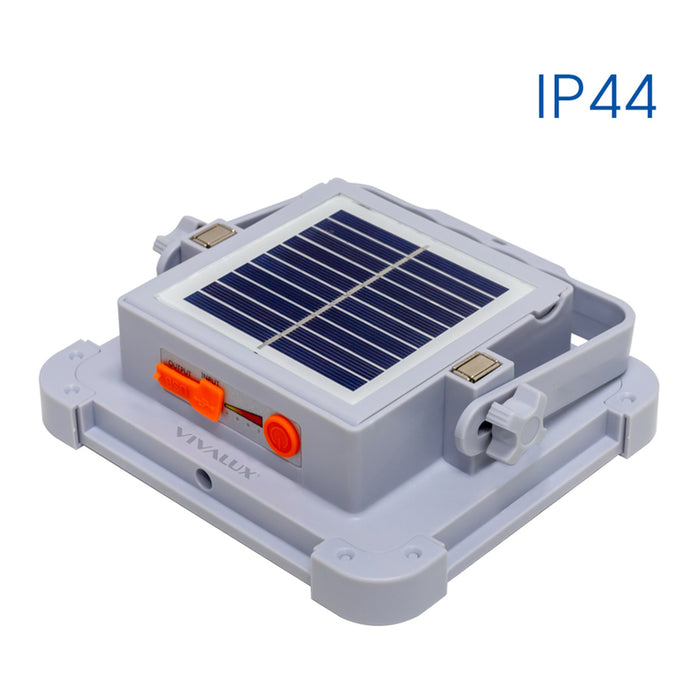 LED PORTABLE SPOTLIGHT 3000 6400K IP44 WITH SOLAR PANEL VIVALUX ZEIN
