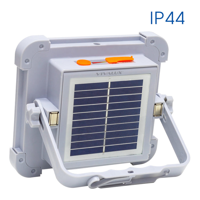 LED PORTABLE SPOTLIGHT 3000 6400K IP44 WITH SOLAR PANEL VIVALUX ZEIN