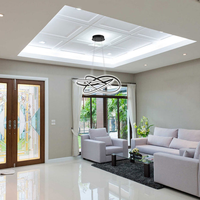 LED PENDANT 60W 3000-4000-6000K 2658LM BLACK VIVALUX MAREA
