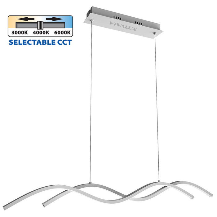 LED PENDANT 27W 3000-4000-6000K 1698LM WHITE VIVALUX LOARA