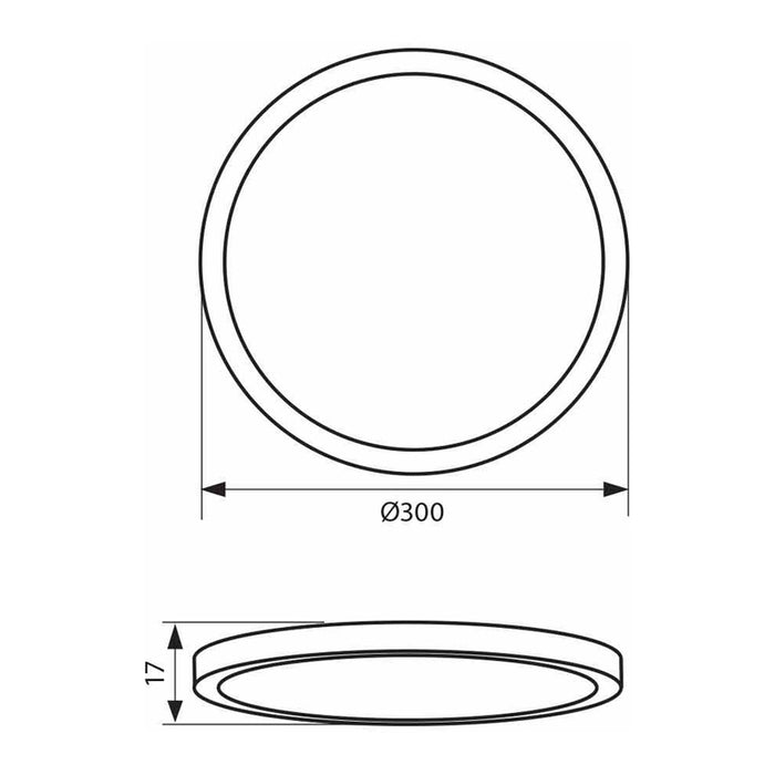 LED CEILING LAMP 12/18/24W 3000-4000-6000K CHROME VIVALUX NEBULA