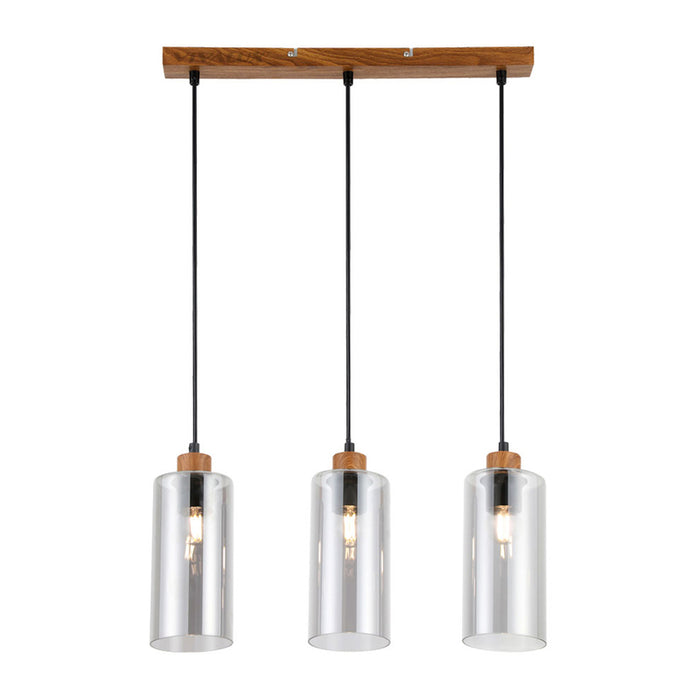 PENDANT 3XE27 SMOKED GLASS VIVALUX AMIRA