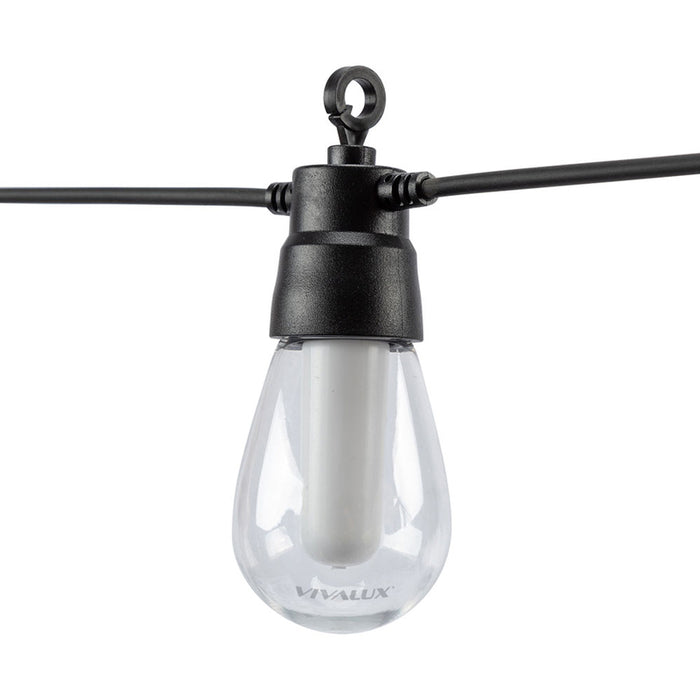 SOLAR LED STRING WITH 10 LAMPS RGBW IP44 3000K VIVALUX