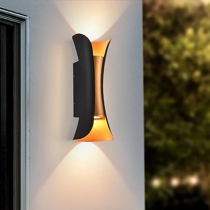 LED FACADE FIXTURE 10W 3000-6400K IP65 BLACK/GOLD VIVALUX BOSTON