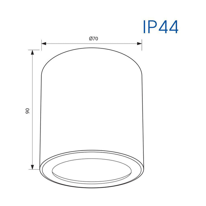 LUNA OUTDOOR MOUNTING GU10 BLACK CIRCLE VIVALUX LENA