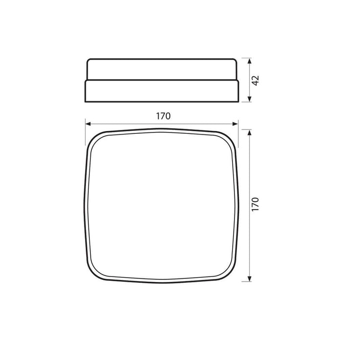 LED CEILING 16W 4000K IP54 WHITE VIVALUX BALI/S LED