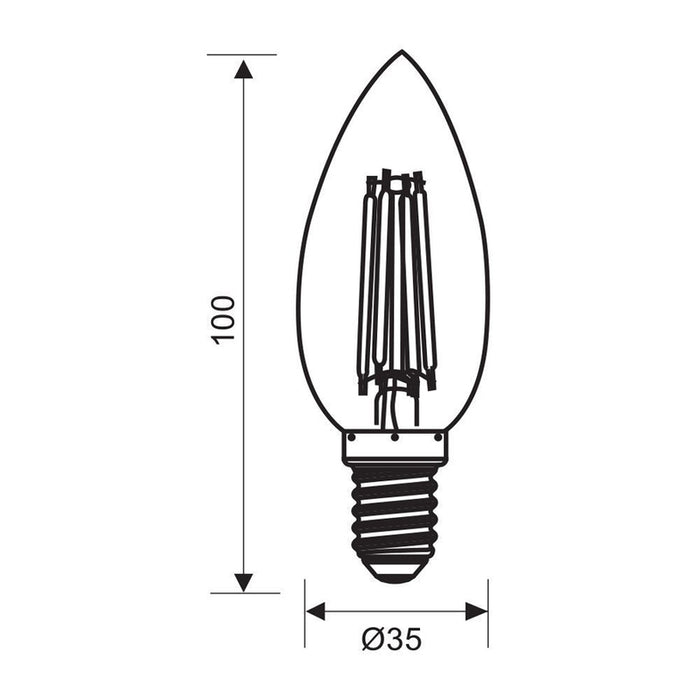LED BULB E14 7W 230V 4000K 960LM FILAMENT VIVALUX FLICK LED PREMIUM