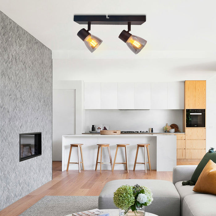 SPOT 2XE14 BLACK VIVALUX DANTE