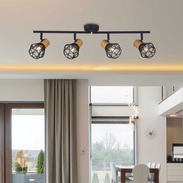 SPOTLIGHT 4XE27 BLACK VIVALUX FRODO