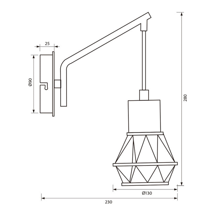WALL LIGHT E27 WHITE VIVALUX FRODO