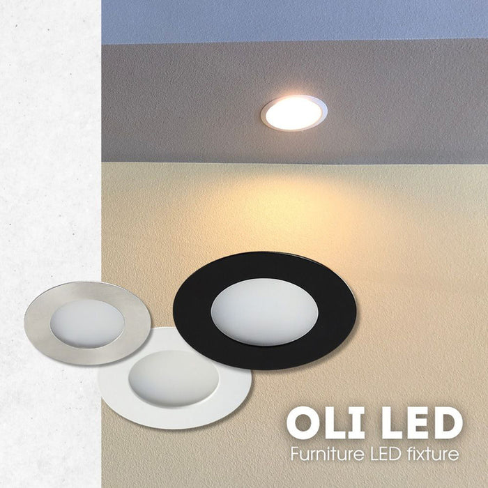 LED MOON FOR BUILT-IN 2W 4000K 150LM IP44 NICKEL MAT VIVALUX OLI