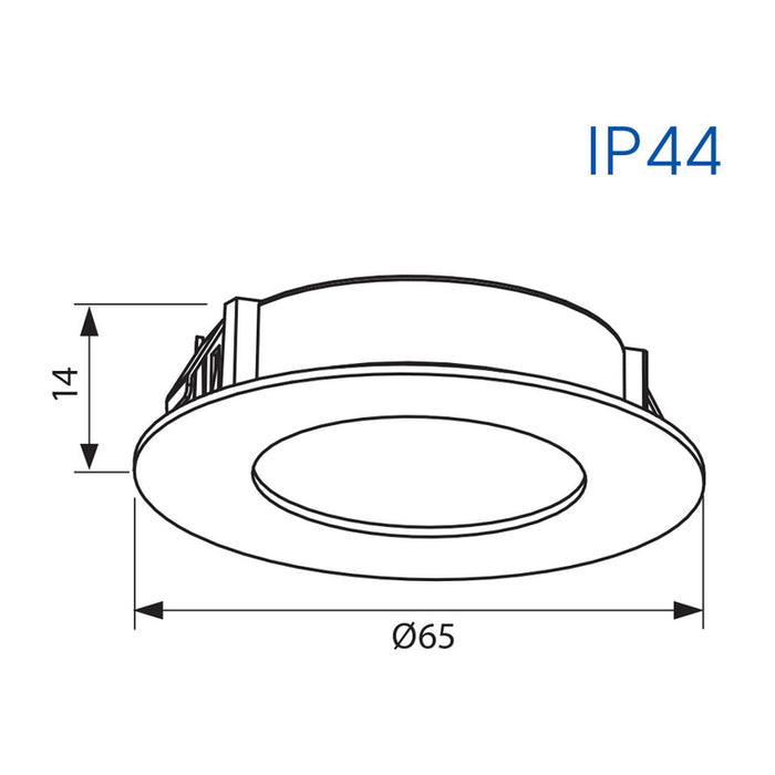 LED MOON FOR BUILT-IN 2W 4000K 150LM IP44 NICKEL MAT VIVALUX OLI