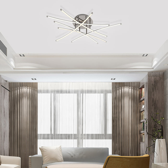 LED CEILING LAMP 40W 3000-6400K 3035LM 80CM CHROME VIVALUX ANETA