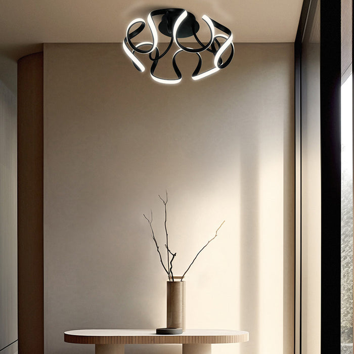 LED CEILING LAMP 54W 3000-6000K 3254LM BLACK VIVALUX MEANDRA-C