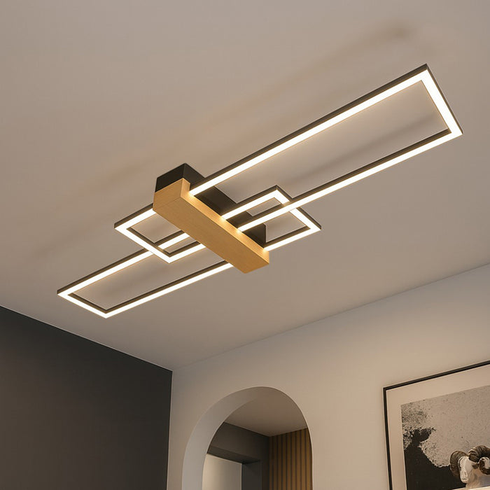 LED CEILING LIGHT 30W 3000-6400K 1544LM BLACK/WOOD VIVALUX LUCAS