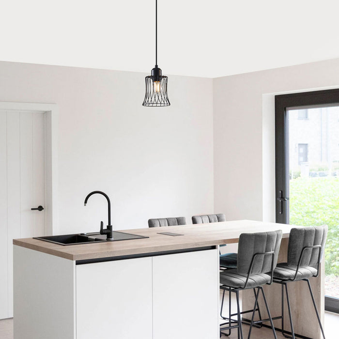CHANDELIER E27 BLACK VIVALUX AVA