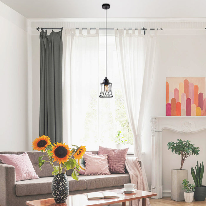 CHANDELIER E27 BLACK VIVALUX AVA