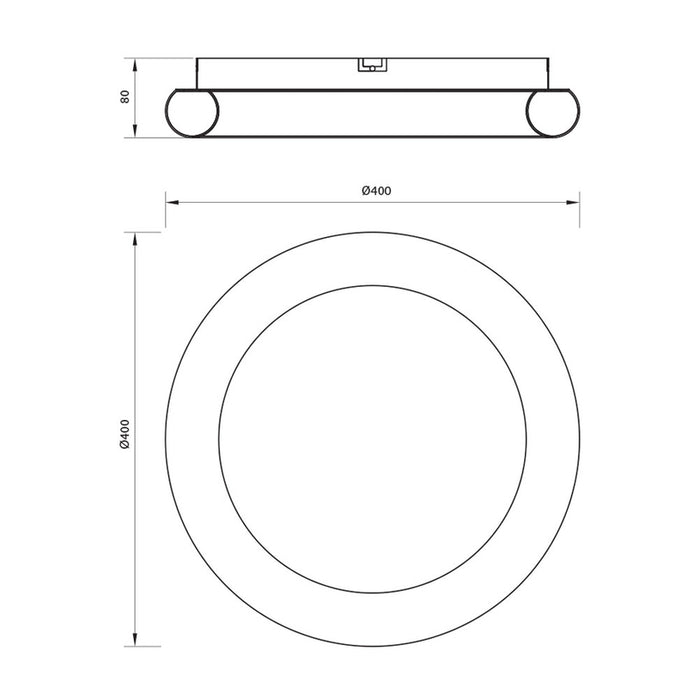LED CEILING LIGHT 45W 3000-6000K 4742LM 40CM WHITE DU VIVALUX CHELSEA