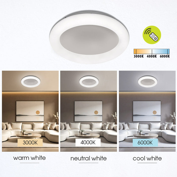 LED CEILING LIGHT 45W 3000-6000K 4742LM 40CM WHITE DU VIVALUX CHELSEA