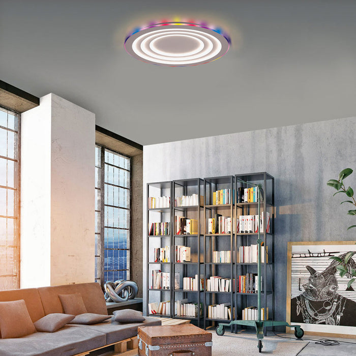 LED RGB CEILING LIGHT 80W 3000-6000K 4635LM 48CM WHITE DU VIVALUX DALIA