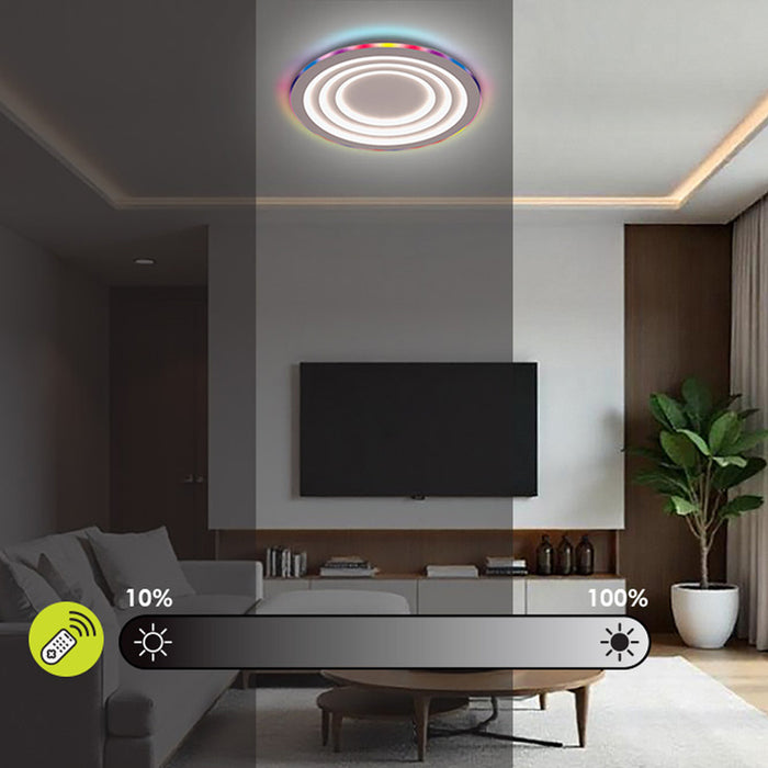 LED RGB CEILING LIGHT 80W 3000-6000K 4635LM 48CM WHITE DU VIVALUX DALIA
