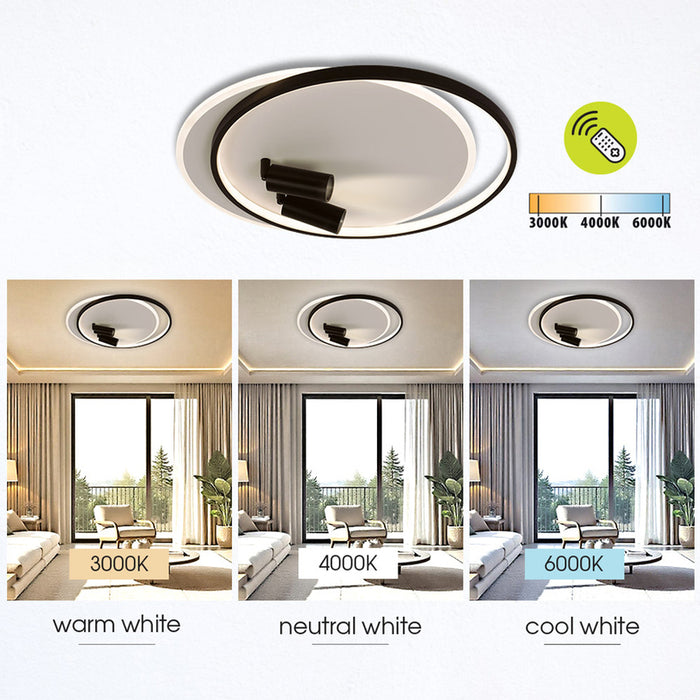 LED CEILING LAMP 86W 3000-6000K 5282LM WHITE/BLACK DU VIVALUX ARAGON