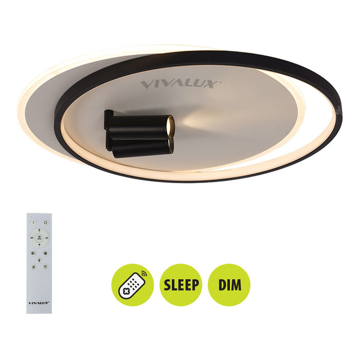 LED CEILING LAMP 86W 3000-6000K 5282LM WHITE/BLACK DU VIVALUX ARAGON
